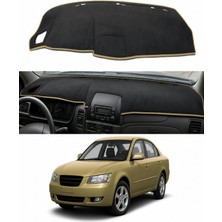 E-BİZ Hyundai - Sonata (2004-2007) Uyumlu Torpido Koruma Kılıfı - Taba Şeritli