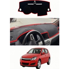E-BİZ Opel - Astra H (2004-2009) Uyumlu Torpido Koruma Kılıfı - Kırmızı Şeritli