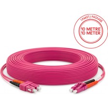 Alfafonet Sc/pc-Lc/pc Multimode Om4 Dupleks 10 Metre Fiber Patch Cord