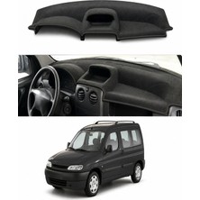 E-BİZ Peugeot - Partner (1996-2008) Uyumlu Torpido Koruma Kılıfı - Siyah Şeritli