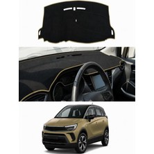 E-BİZ Opel - Crossland (2017+) Uyumlu Torpido Koruma Kılıfı - Taba Şeritli