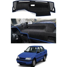 E-BİZ Hyundai - Excel (1985-1994) Uyumlu Torpido Koruma Kılıfı - Mavi Şeritli