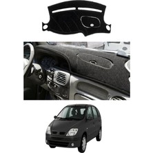 E-BİZ Renault - Scenic 1 (1996-2003) Uyumlu Torpido Koruma Kılıfı - Siyah Şeritli