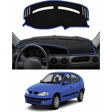 E-BİZ Renault - Megane 1 (1995-2002) Uyumlu Torpido Koruma Kılıfı - Mavi Şeritli