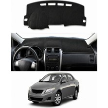 E-BİZ Toyota - Corolla (2006-2012) Uyumlu Torpido Koruma Kılıfı - Gri Şeritli