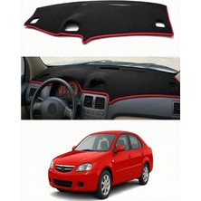 E-BİZ Proton - Gen-2 (2004-2011) Uyumlu Torpido Koruma Kılıfı - Kırmızı Şeritli