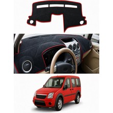 E-BİZ Ford - Tourneo Connect (2013-2022) Uyumlu Torpido Koruma Kılıfı - Kırmızı Şeritli