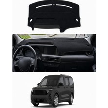 E-BİZ Ford - Tourneo Courier (2023+) Uyumlu Torpido Koruma Kılıfı - Siyah Şeritli