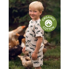 Antebies Timsah Kısa Kollu Tshirt Şort Pijama Takımı