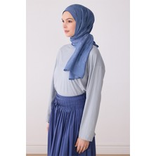 Belli Geometrik Desen Ivory Şal %55 Naia %45 Pamuk