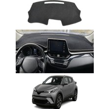 E-BİZ Toyota - C-Hr (2016+) Uyumlu Torpido Koruma Kılıfı - Gri Şeritli