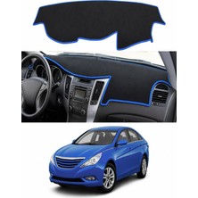 E-BİZ Hyundai - Sonata (2007-2012) Uyumlu Torpido Koruma Kılıfı - Mavi Şeritli