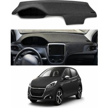 E-BİZ Peugeot - 208 (2012-2019) Uyumlu Torpido Koruma Kılıfı - Siyah Şeritli