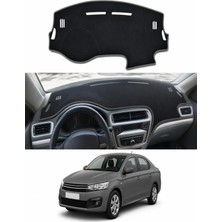 E-BİZ Citroen - C-Elysee (2012+) Uyumlu Torpido Koruma Kılıfı - Gri Şeritli