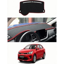 E-BİZ Kia - Rio (2019+) Uyumlu Torpido Koruma Kılıfı - Kırmızı Şeritli