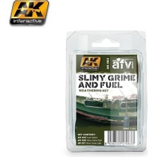 Ak Interactive Ak 063 3X35 Ml. Yosun ve Yakıt Efekti, Enamel Model Boyası Seti
