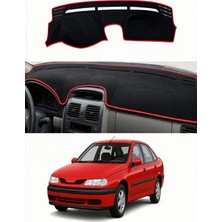 E-BİZ Renault - Laguna 1 (1994-2001) Uyumlu Torpido Koruma Kılıfı - Kırmızı Şeritli