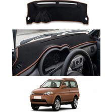 E-BİZ Honda - Hr-V (1999-2006) Uyumlu Torpido Koruma Kılıfı - Kahverengi Şeritli