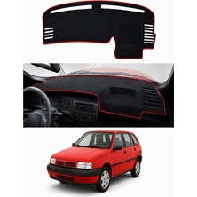 E-BİZ Fiat - Tipo Dijital (1988-1995) Uyumlu Torpido Koruma Kılıfı - Kırmızı Şeritli