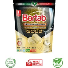 Bortab Doğal Vegan Bulaşık Tableti 50 Tablet - Kimyasal İçermez Güçlü Yağ ve Kir Söker