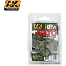 Ak Interactive Ak 072 3X35 Ml. Nato Araçları Eskitme, Enamel Model Boyası Seti