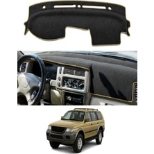 E-BİZ Mitsubishi - Montero Sport (1996-2009) Uyumlu Torpido Koruma Kılıfı - Taba Şeritli