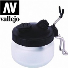 Vallejo 26005 Airbrush Temizleme Kabı, Cam Hazneli