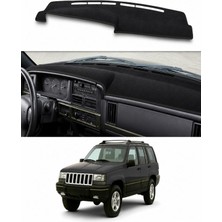 E-BİZ Jeep - Grand Cherokee (1992-1998) Uyumlu Torpido Koruma Kılıfı - Siyah Şeritli