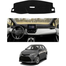E-BİZ Toyota - Corolla Hayalet Ekransiz (2018+) Uyumlu Torpido Koruma Kılıfı - Gri Şeritli