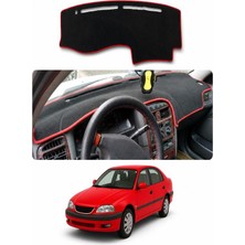 E-BİZ Toyota - Avensis T220 (1997-2002) Uyumlu Torpido Koruma Kılıfı - Kırmızı Şeritli