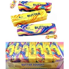 Oyuncak Sahili Tereyağı Butter Squishy Renkli Çizgili Slow Rising 1 Ad Sukuşi Yavaş Yükselir Viral Tereyağ Skuşi
