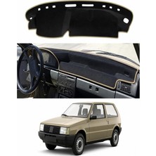 E-BİZ Fiat - Uno 60-70 (1983-1995) Uyumlu Torpido Koruma Kılıfı - Taba Şeritli