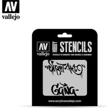 Vallejo ST-LET004 1/35 Grafity Şemalı-2 Esnek Boya Şablonu
