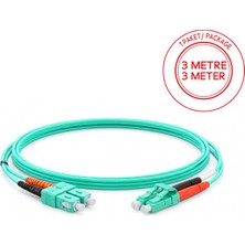 Alfafonet Sc/pc-Lc/pc Multimode Om3 Dupleks 3 Metre Fiber Patch Cord