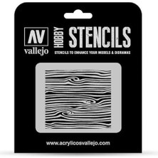 Vallejo ST-TX007 1/35 Ahşap Dokusu-2 Desenli Esnek Boya Şablonu