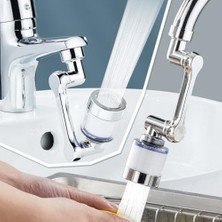 Die Grup 1080 Derece Dönebilen Robotik Kol Musluk Başlığı, Krom Kaplama, Modern, Lavabo Uzatma Aparatı (Filtreli 1080)