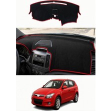 E-BİZ Hyundai - I30 (2007-2011) Uyumlu Torpido Koruma Kılıfı - Kırmızı Şeritli