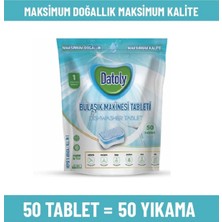 Datoly Bulaşık Makinesi Deterjanı 50 Tablet Doğal Vegan Yerli Üretim Etkili Temizlik Özelliği
