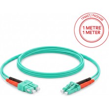 Alfafonet Sc/pc-Lc/pc Multimode Om3 Dupleks 1 Metre Fiber Patch Cord