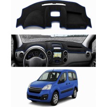 E-BİZ Citroen - Berlingo (2015-2020) Uyumlu Torpido Koruma Kılıfı - Mavi Şeritli