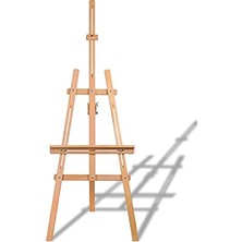 Die Grup Üç Ayaklı Fırınlanmış Kayın Ahşap Stüdyo Galeri Tipi Demonte Şövale 170 cm