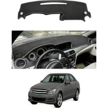 E-BİZ Mercedes-Benz - C-Serisi W204 (2007-2014) Uyumlu Torpido Koruma Kılıfı - Gri Şeritli