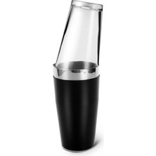 Adin Tasarım Siyah Shaker 750 ml Bar Shaker Kokteyl Hazırlama Karıştırma Kabı Baston Shaker Cam Shaker Kokteyl