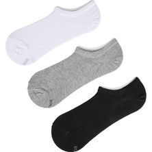 Bolero Unisex Görünmez Pamuk Çorap 3'lü Paket Asorti
