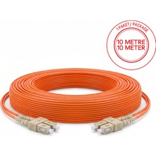 Alfafonet Sc/pc-Lc/pc Multimode Om2 Dupleks 10 Metre Fiber Patch Cord