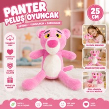 Trust Store Panter Peluş Oyuncak 25 cm Yumuşacık Dokulu Sevimli Pembe Peluş