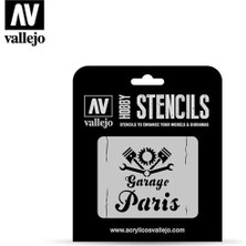 Vallejo ST-LET001 1/35 Nostaljik Araba Garajı Şeması Esnek Boya Şablonu