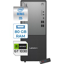 Lenovo Thinkcentre Neo 50T Gen 6 Intel Core Ultra 5 225 Upto 4.9ghz 80GB Ddr5 2tb SSD 4GB/GT1030  Freedos Mini Tower Masaüstü Bilgisayar 13BD007UTR21F29+ZETTAUSBBELLEK