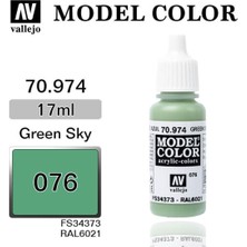 Vallejo 70974 18 Ml. (76) Green Sky-Matt, Model Color Serisi Model Boyası