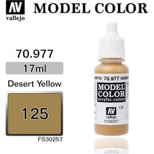 Vallejo 70977 18 Ml. (125) Desert Yellow-Matt, Model Color Serisi Model Boyası